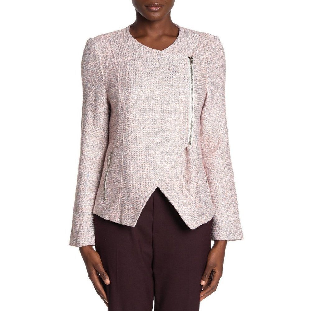 Dolce Cabo NWT Exposed Zipper Tweed Moto Jacket